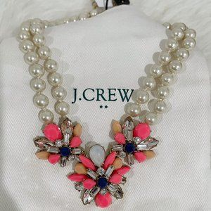 New J. Crew Pearl Crystal Necklace